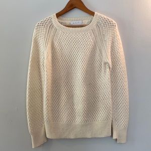 A.L.C. 2012 Cream Off White Knit Italian Yarn Crew Sweater Women's Medium